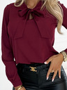 numoco Numoco hosszú ujjú bordó blúz elöl megkötős Numoco