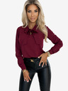 numoco Numoco hosszú ujjú bordó blúz elöl megkötős Numoco