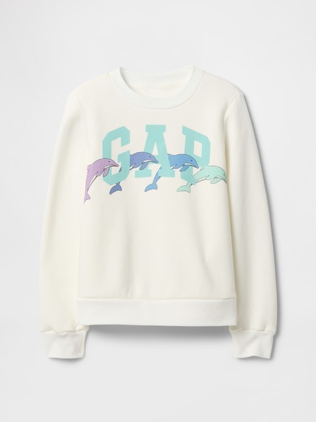 GAP Gyerek pulóver logóval és fleece béléssel GAP