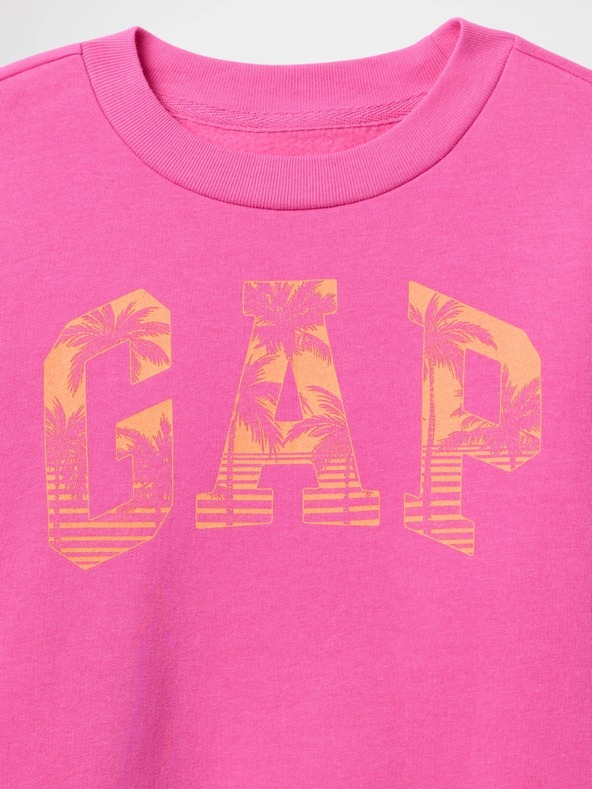 GAP Gyerek pulóver logóval és fleece béléssel GAP