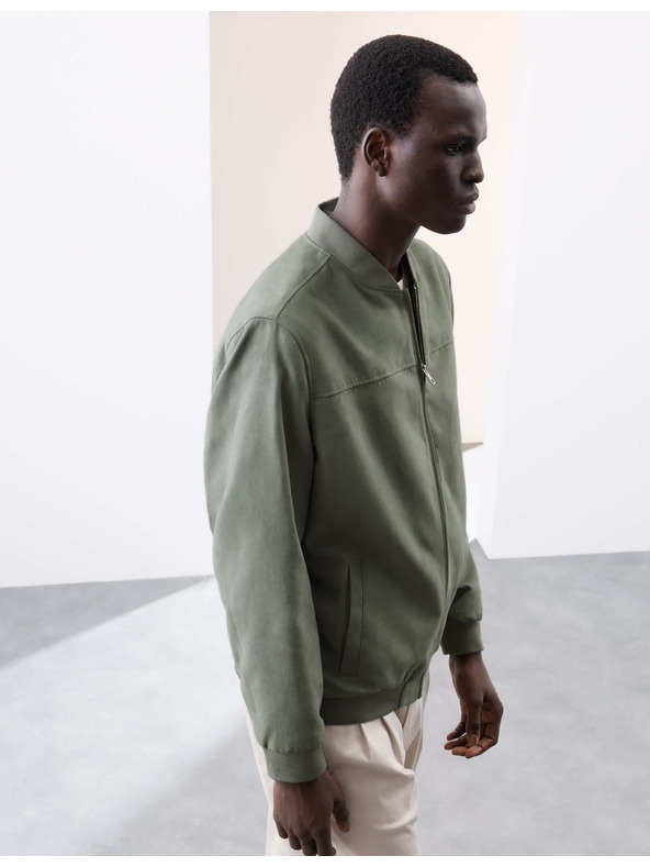 Marks & Spencer Bomber dzseki művelúrból Marks & Spencer zöld