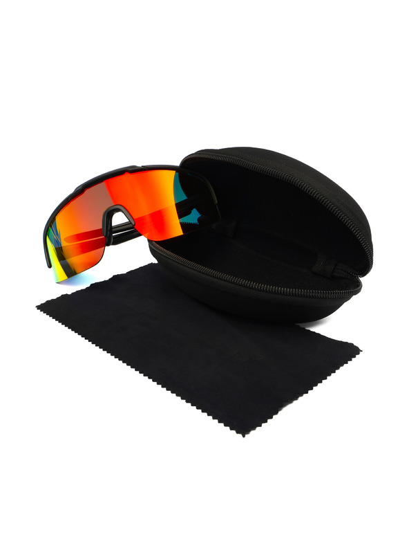 Horsefeathers Recoil kerékpáros szemüveg - matt fekete/tükörvörös HORSEFEATHERS