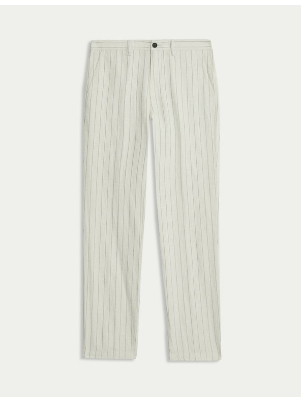 Marks & Spencer Len keverék chino nadrág, normál szabás Marks & Spencer fekete