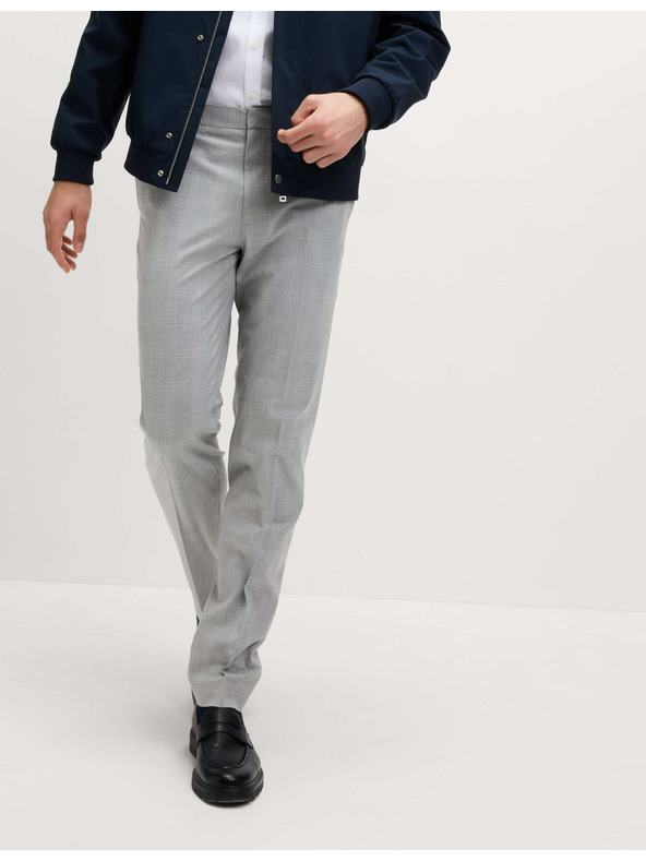 Marks & Spencer Kockás alkalmi nadrág enyhén karcsúsított szabással Marks & Spencer szürke