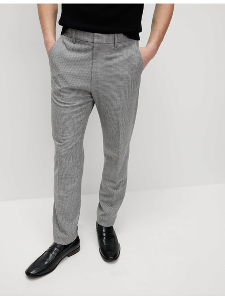 Marks & Spencer Mintás alkalmi nadrág karcsúsított szabással Marks & Spencer fekete