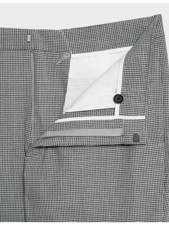 Marks & Spencer Mintás alkalmi nadrág karcsúsított szabással Marks & Spencer fekete