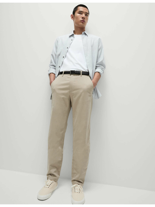 Marks & Spencer Rugalmas chino nadrág normál szabással Marks & Spencer bézs