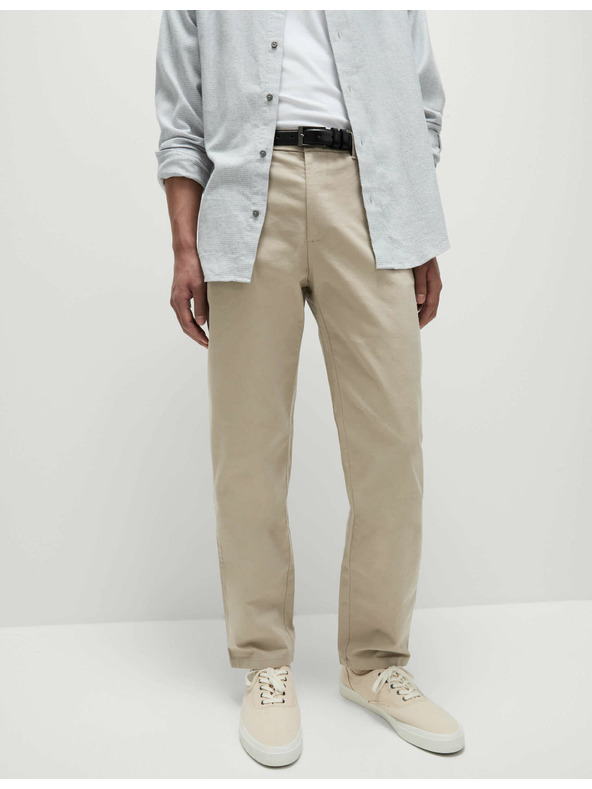 Marks & Spencer Rugalmas chino nadrág normál szabással Marks & Spencer bézs