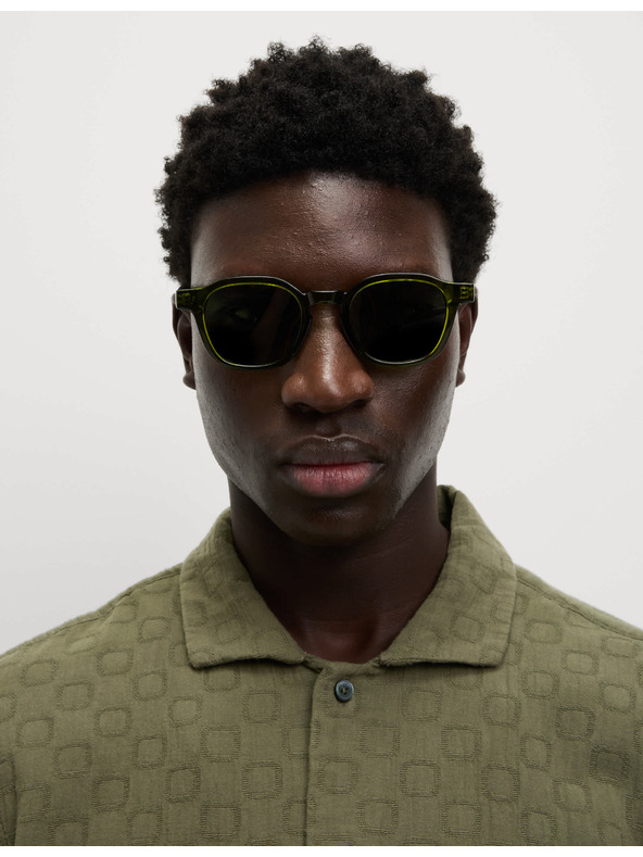 Marks & Spencer Texturált, vasalást nem igénylő ing tiszta pamutból Marks & Spencer zöld