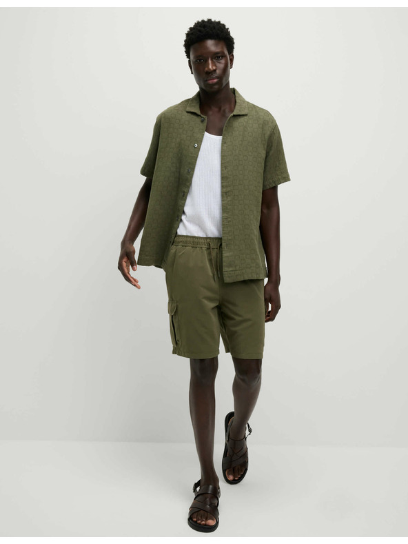 Marks & Spencer Texturált, vasalást nem igénylő ing tiszta pamutból Marks & Spencer zöld