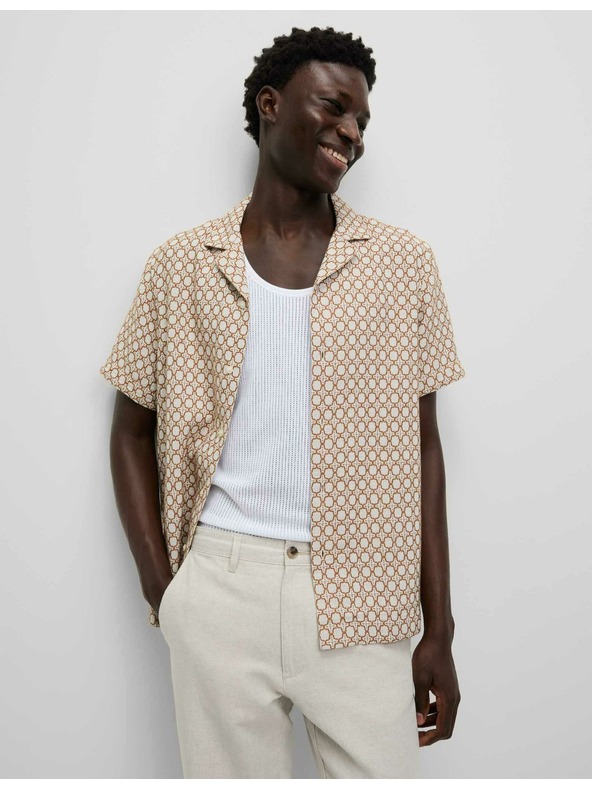 Marks & Spencer Hímzött ing magas pamuttartalommal Marks & Spencer törtfehér