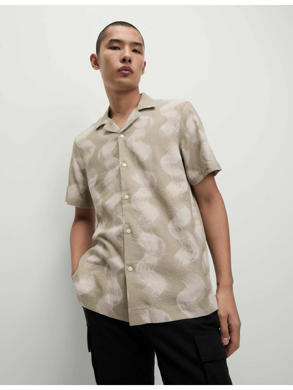 Marks & Spencer Kubai galléros ing hullám mintával, magas len tartalommal Marks & Spencer törtfehér