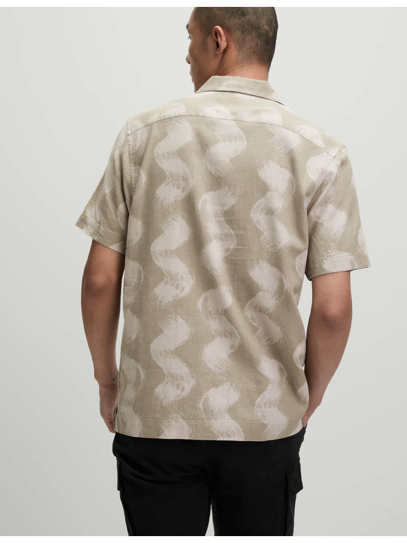 Marks & Spencer Kubai galléros ing hullám mintával, magas len tartalommal Marks & Spencer törtfehér