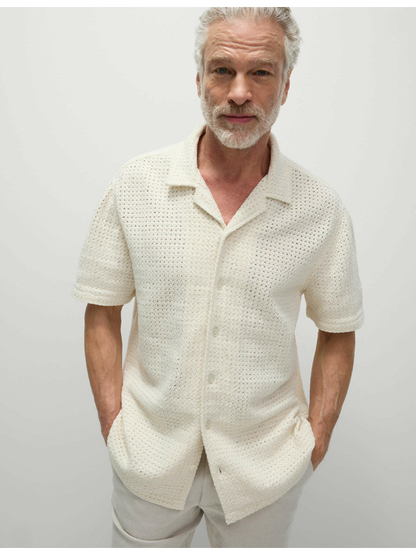 Marks & Spencer Horgolt ing tiszta pamutból Marks & Spencer törtfehér