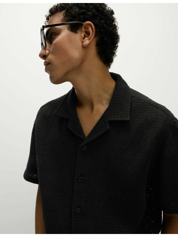 Marks & Spencer Horgolt ing tiszta pamutból Marks & Spencer fekete