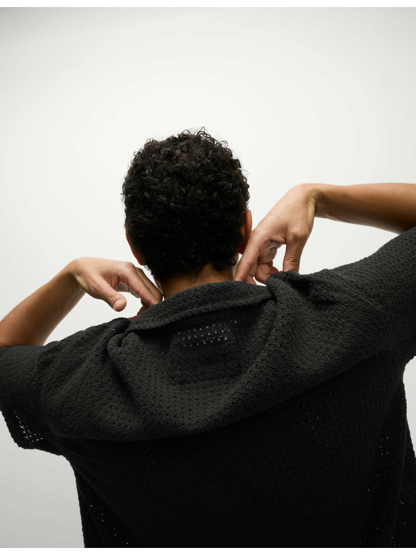 Marks & Spencer Horgolt ing tiszta pamutból Marks & Spencer fekete