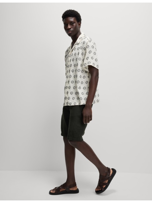 Marks & Spencer Tiszta pamut ing geometriai mintával Marks & Spencer törtfehér