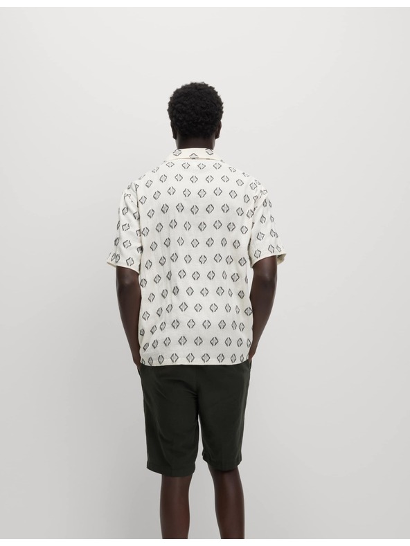 Marks & Spencer Tiszta pamut ing geometriai mintával Marks & Spencer törtfehér