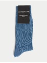 Marks & Spencer 1 pár bordázott zokni, magas egyiptomi pamuttartalommal Marks & Spencer kék