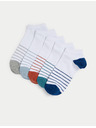 Marks & Spencer 5 páras csíkos rövid Trainer Liners™ zokni Cool & Fresh™ technológiával, Marks & Spencer