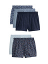 Marks & Spencer 5 db-os virágmintás StayNew™ technológiás 100% pamut boxeralsó Marks & Spencer tengerkék
