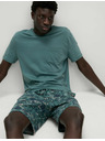 Marks & Spencer Pálmamintás 100% pamut pizsama szett Marks & Spencer zöld