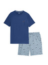 Marks & Spencer Búvár mintás 100% pamut pizsama szett Marks & Spencer kék