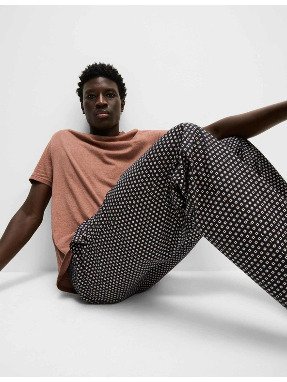 Marks & Spencer Geometriai mintás 100% pamut pizsama szett Marks & Spencer narancssárga