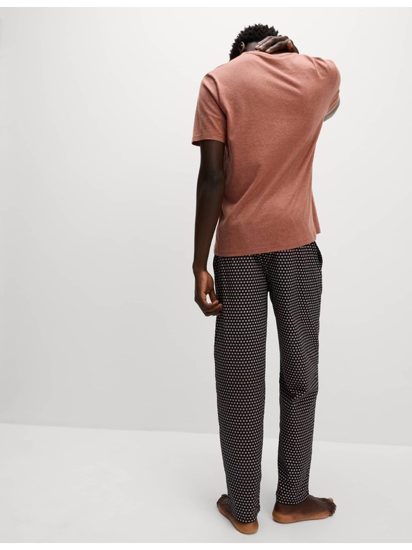 Marks & Spencer Geometriai mintás 100% pamut pizsama szett Marks & Spencer narancssárga