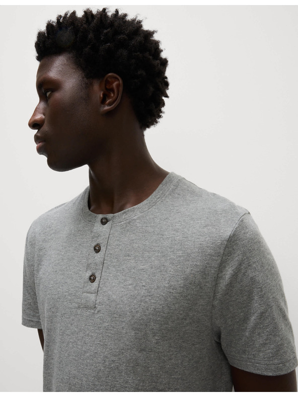 Marks & Spencer Ombre kockás 100% pamut pizsama szett Marks & Spencer szürke