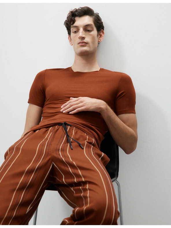 Marks & Spencer 100% lyocell csíkos pizsama nadrág Marks & Spencer barna