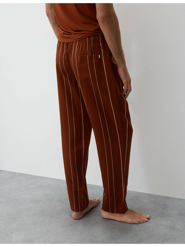 Marks & Spencer 100% lyocell csíkos pizsama nadrág Marks & Spencer barna