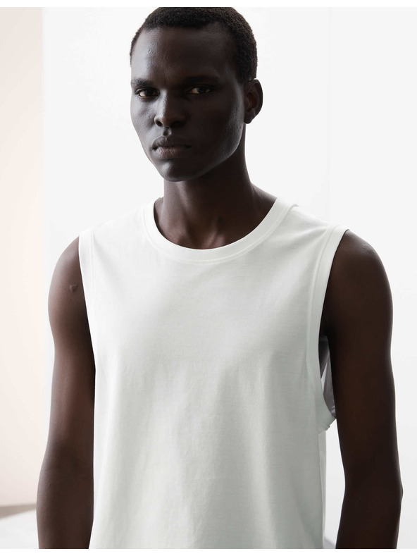 Marks & Spencer 100% Supima® pamut nyakú trikó Marks & Spencer fehér