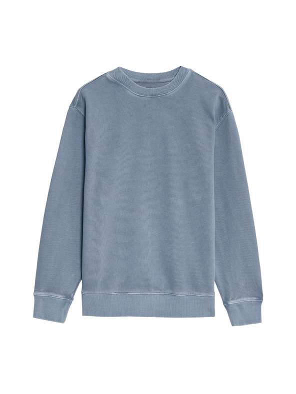 Marks & Spencer Festett, 100% pamut pulóver Marks & Spencer kék