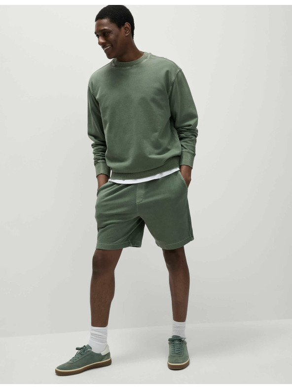 Marks & Spencer Festett, 100% pamut pulóver Marks & Spencer zöld