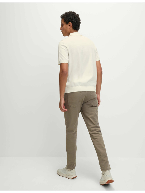 Marks & Spencer Kötött, félig cipzáras, magas pamattartalmú Marks & Spencer piszkosfehér póló