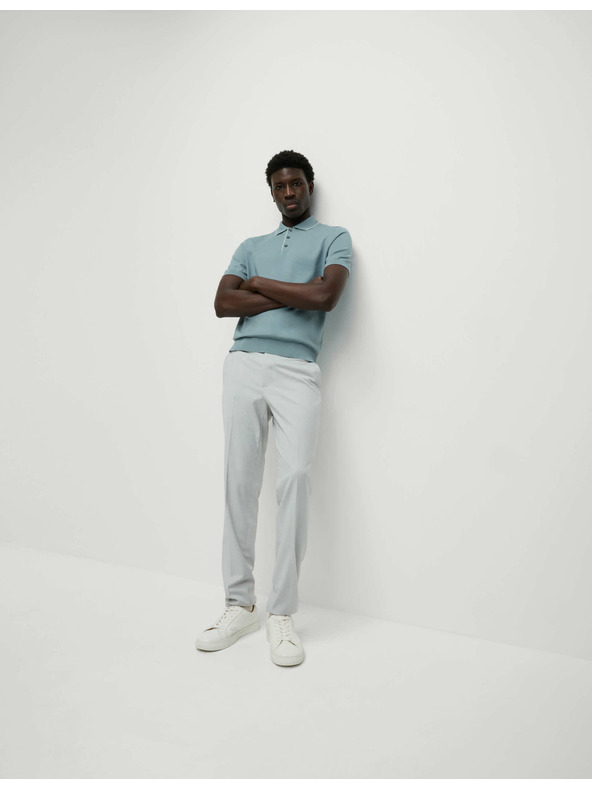 Marks & Spencer Kötött, magas pamattartalmú Marks & Spencer póló kék