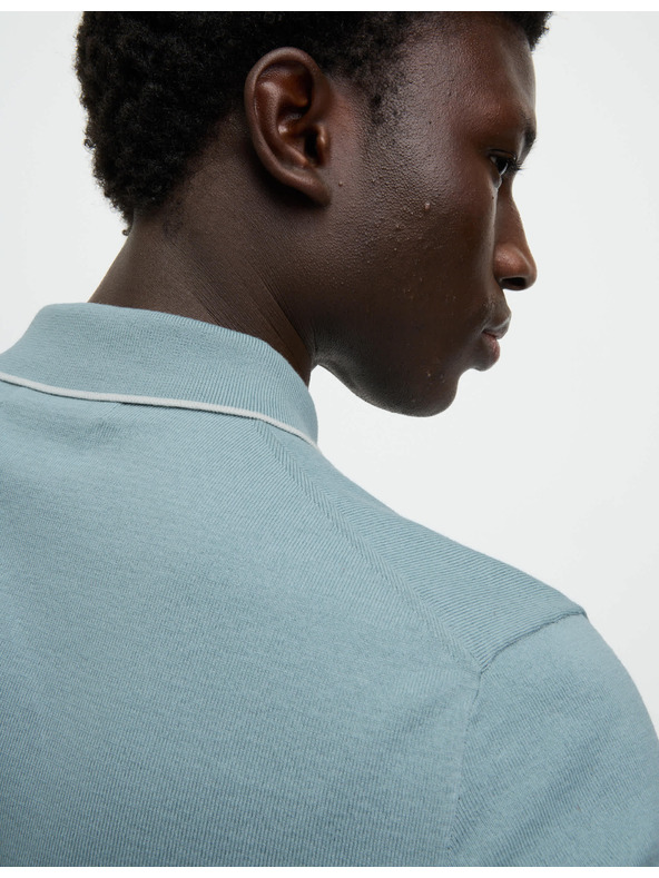 Marks & Spencer Kötött, magas pamattartalmú Marks & Spencer póló kék