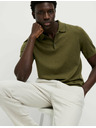 Marks & Spencer Knitted polo shirt with high cotton content Marks & Spencer green