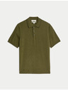 Marks & Spencer Knitted polo shirt with high cotton content Marks & Spencer green