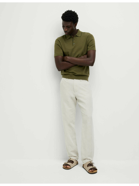Marks & Spencer Knitted polo shirt with high cotton content Marks & Spencer green