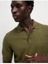 Marks & Spencer Knitted polo shirt with high cotton content Marks & Spencer green