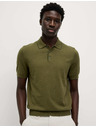 Marks & Spencer Knitted polo shirt with high cotton content Marks & Spencer green