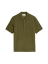 Marks & Spencer Knitted polo shirt with high cotton content Marks & Spencer green