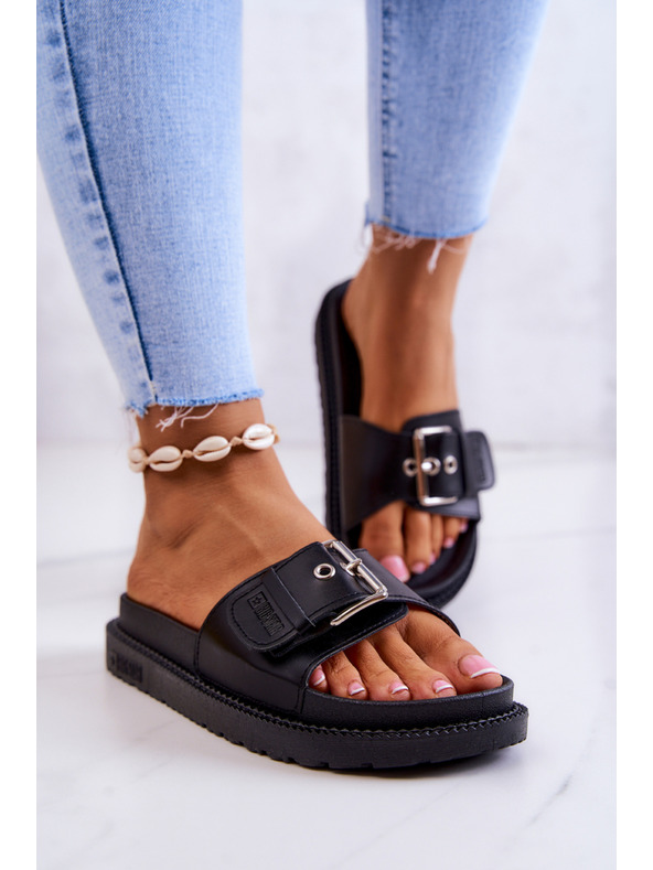 BIG STAR SHOES Női Big Star fekete papucs