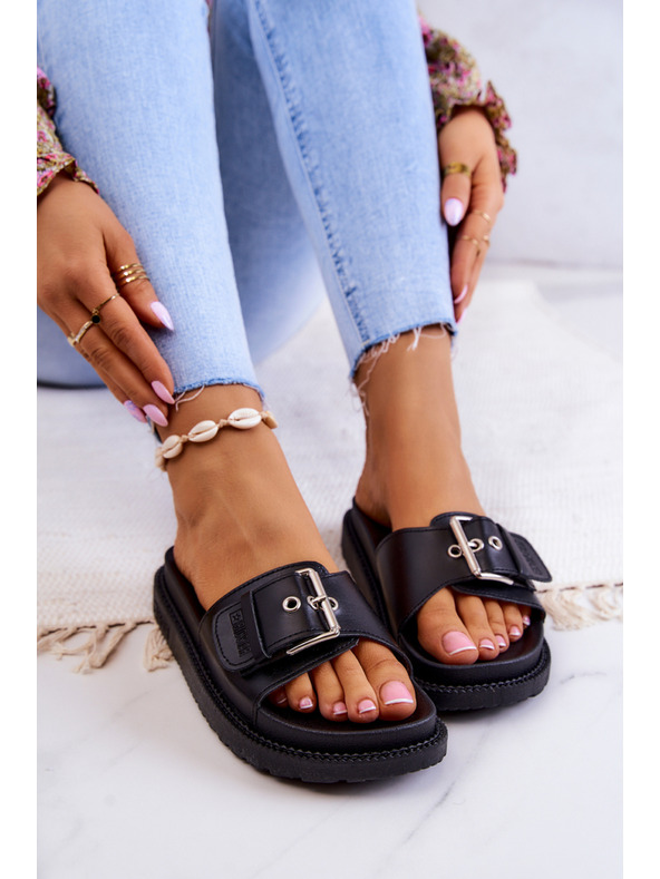 BIG STAR SHOES Női Big Star fekete papucs