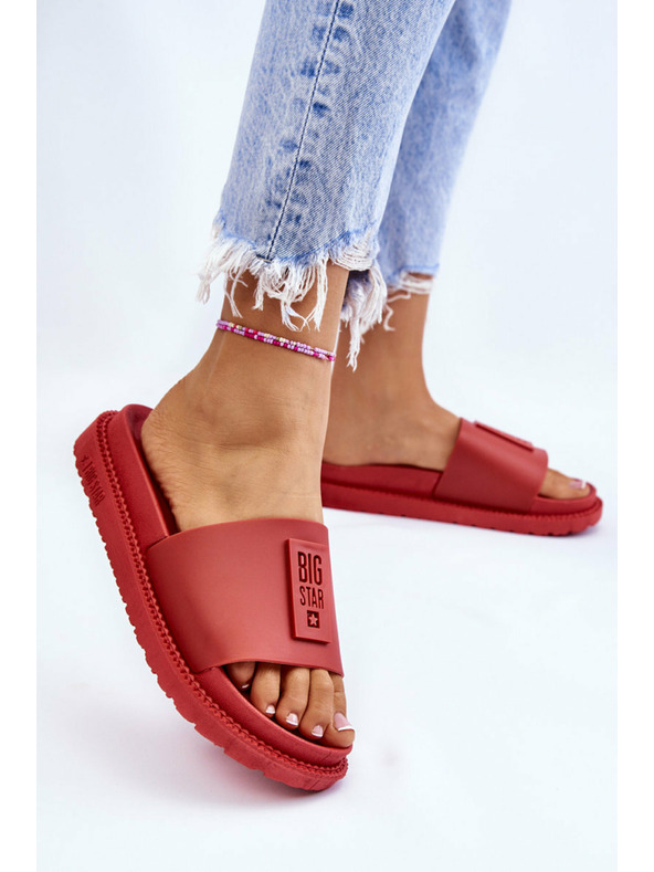 BIG STAR SHOES Női Big Star piros papucs