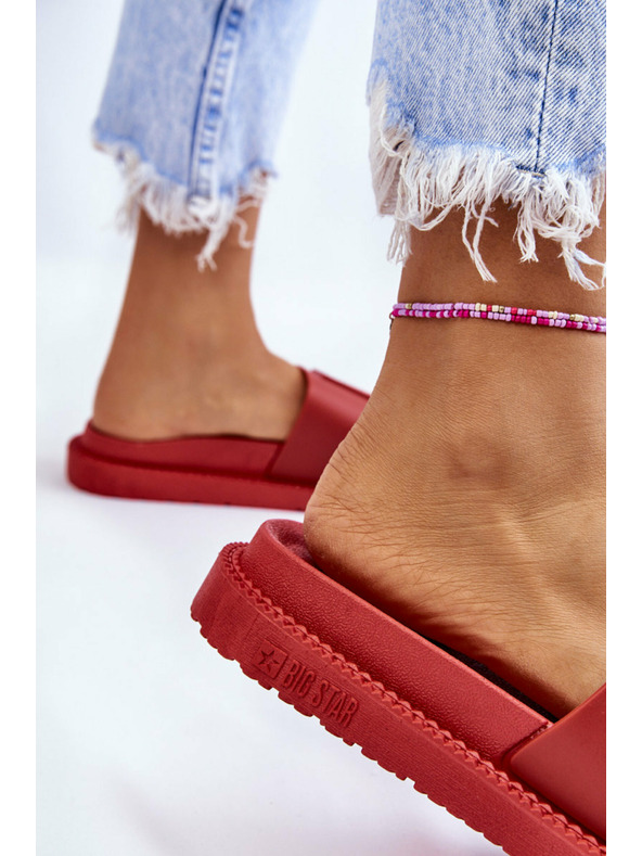 BIG STAR SHOES Női Big Star piros papucs