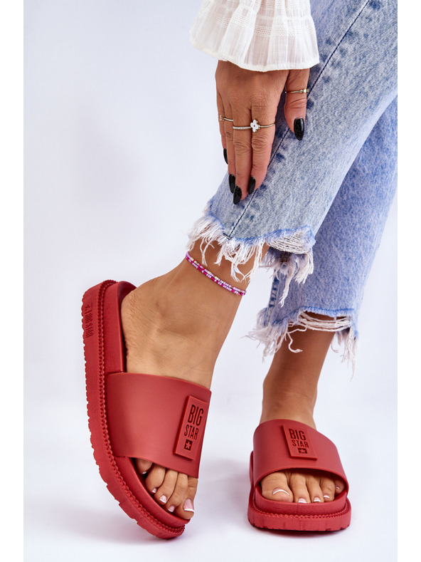 BIG STAR SHOES Női Big Star piros papucs