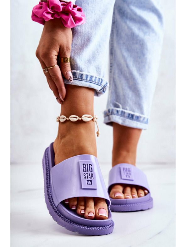 BIG STAR SHOES Női divatos Big Star papucs - világos lila: